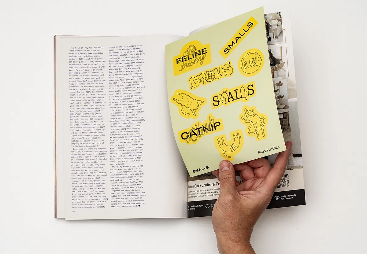 Revista Catnip USA, pegatinas