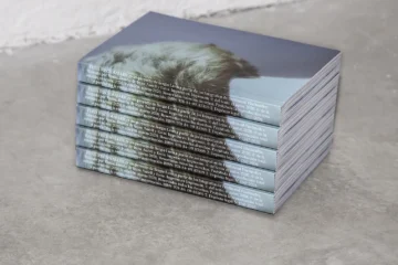 Ferd. Fischmaller. Fotolibro editado por Festiu. Varios libros apilados.